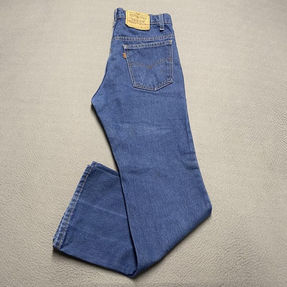 Vintage Levis Jeans Mens 32x30 Blue Denim Bootcut Orange Tab Made USA 20516 80s